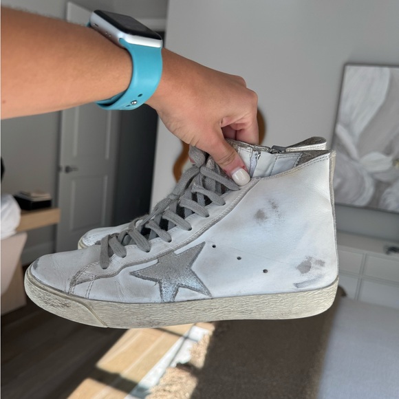 Golden Goose White Francy Women Sneakers with silver details - Picture 1 of 4